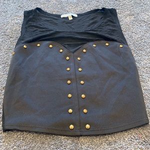 Charlotte Russe black mesh top